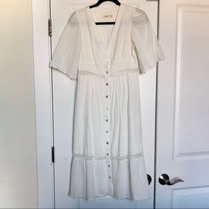 Ownley Urban Outfitters White Midi Dress Size Small
